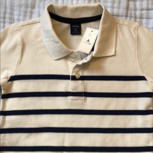 NWT Boys BabyGap White/Navy striped polo